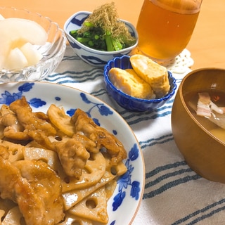 豚肉とれんこんの黒酢炒め